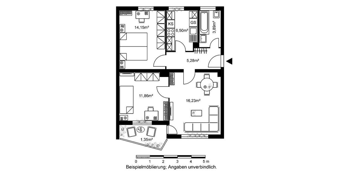 Etagenwohnung Kronberg im Taunus - 3 Zimmer, 59 m&sup2;, 750&euro; | Angebot:26618612
