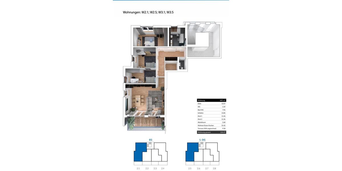 Etagenwohnung Dingolfing - 4 Zimmer, 105 m&sup2;, 1.100&euro; | Angebot:26703588