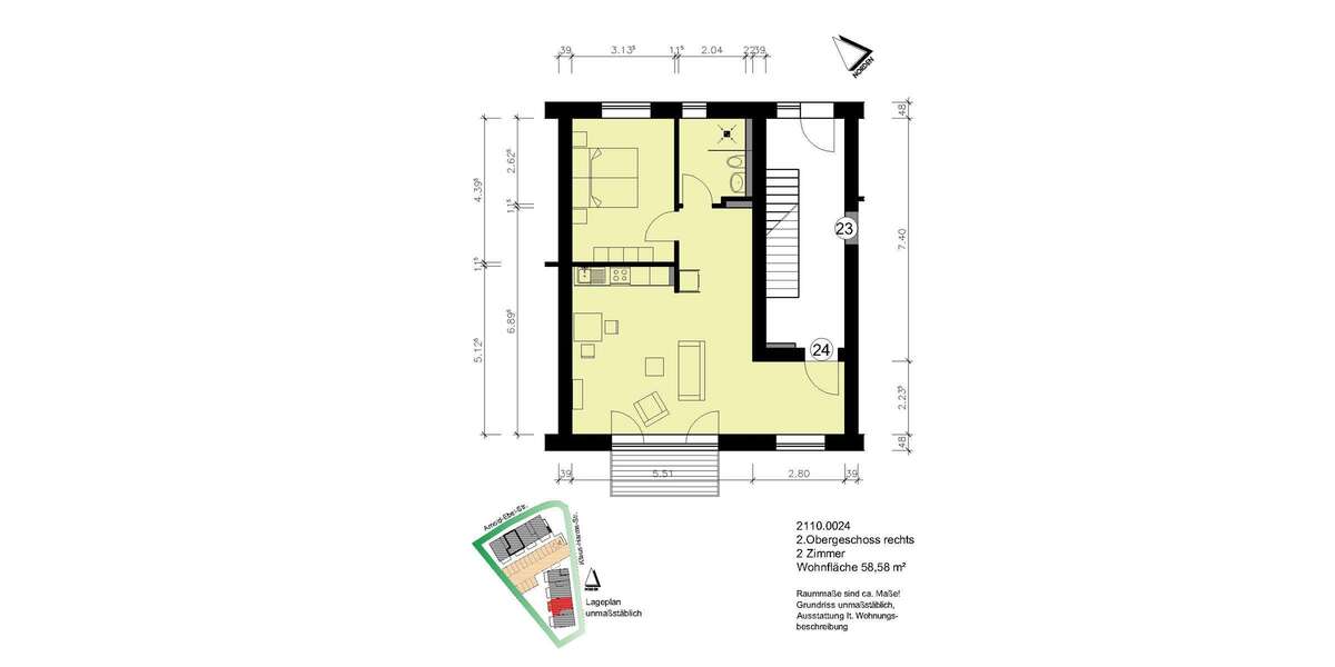 Wohnung zum Mieten in Heide 730 € 58.55 m² 2 zimmer