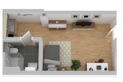 Wohnung zum Mieten in Ludwigsburg 470 € 22 m² 1 zimmer