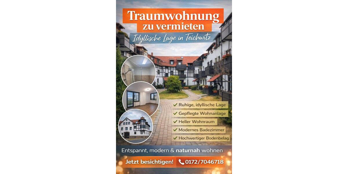 Dachgeschoßwohnung Weida - 3 Zimmer, 78 m&sup2;, 500&euro; | Angebot:25131258
