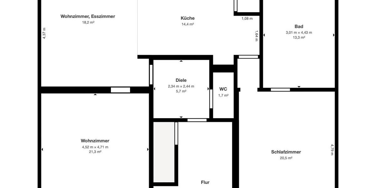 Erdgeschoßwohnung Wiesmoor - 3 Zimmer, 100 m&sup2;, 890&euro; | Angebot:24121611