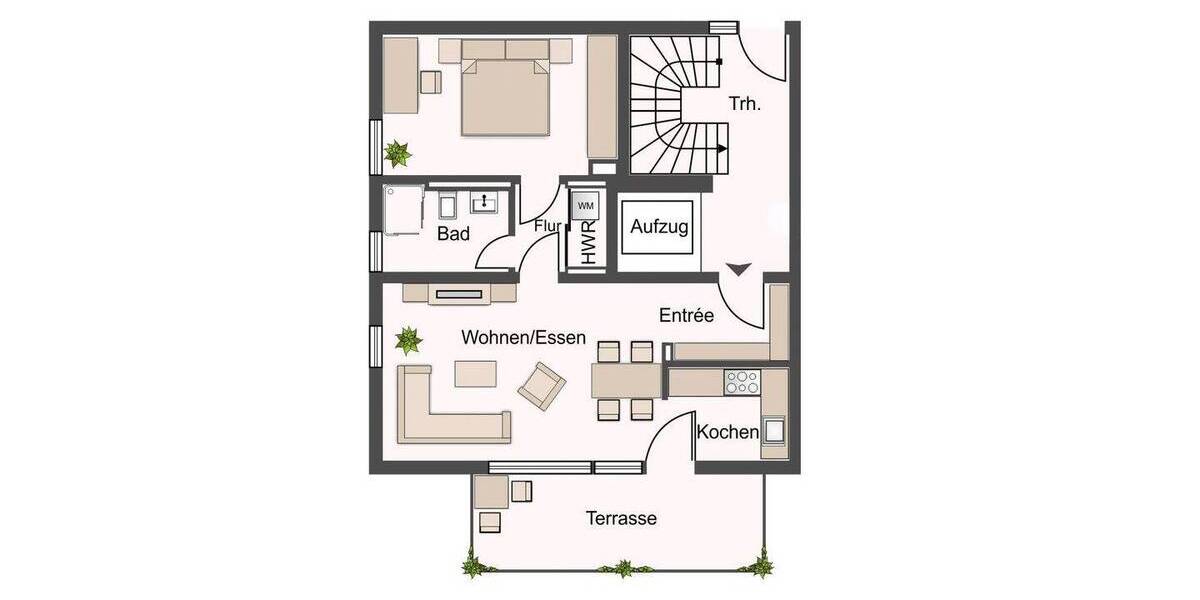 Etagenwohnung Machern - 2 Zimmer, 55 m&sup2;, 831&euro; | Angebot:26015328
