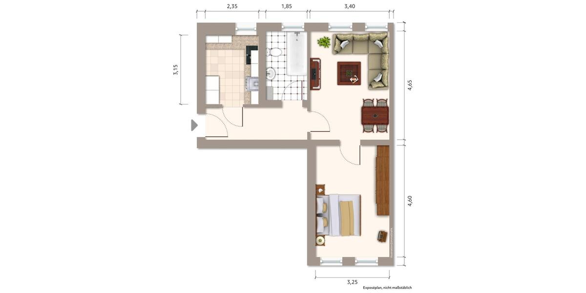 Etagenwohnung Ronneburg - 2 Zimmer, 50 m&sup2;, 268&euro; | Angebot:26252795