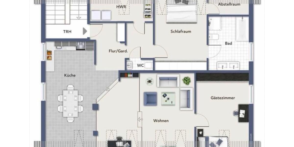 Dachgeschoßwohnung Ibbenbüren - 3 Zimmer, 104 m&sup2;, 1.050&euro; | Angebot:26573017