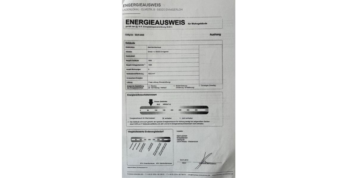 Gewerbeobjekt Ennigerloh - 980&euro; | Angebot:24725319