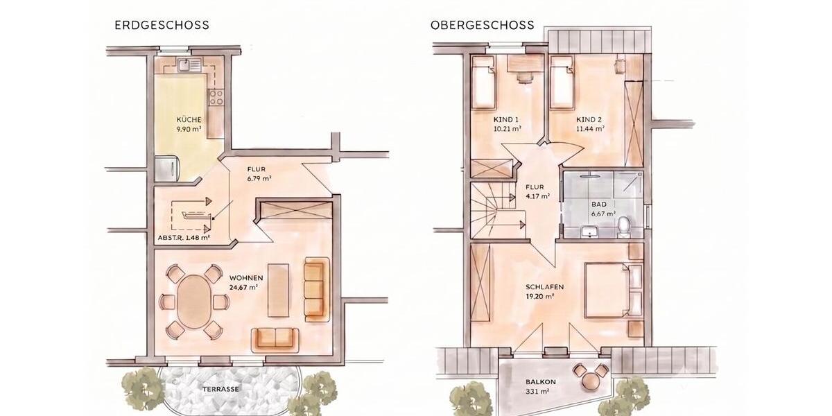Maisonettenwohnung Tostedt - 4 Zimmer, 96 m&sup2;, 1.050&euro; | Angebot:26648579