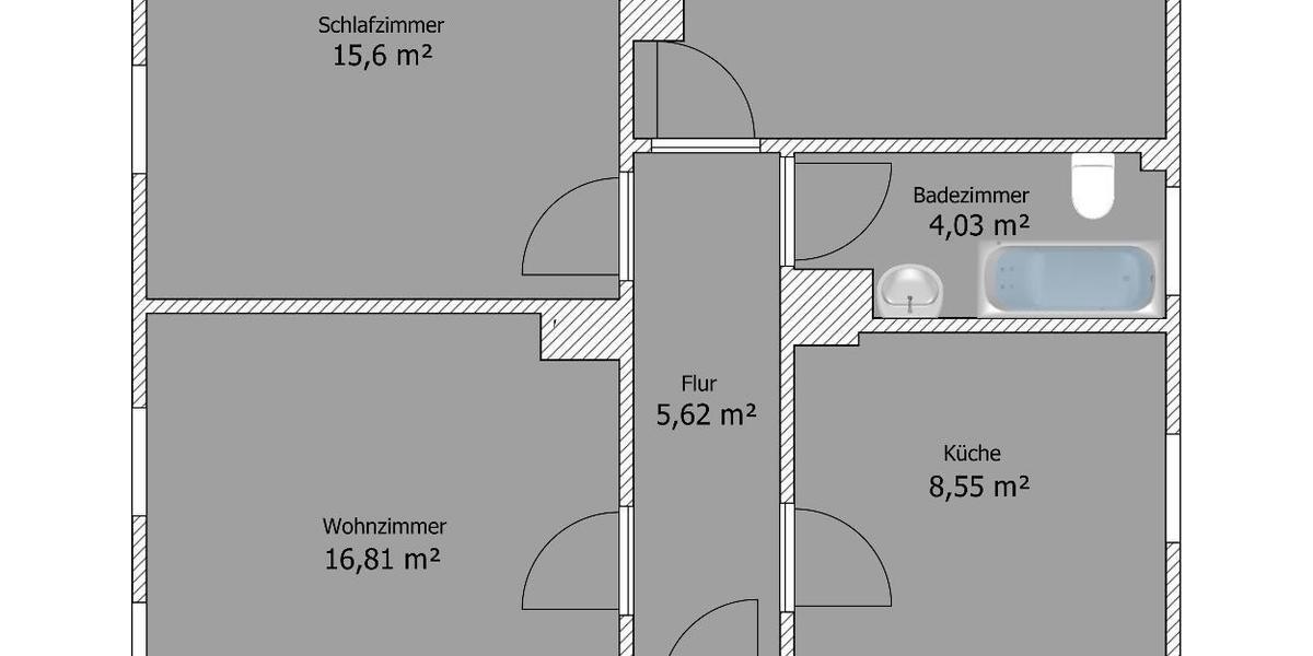 Etagenwohnung Nünchritz - 3 Zimmer, 62 m&sup2;, 320&euro; | Angebot:25979090