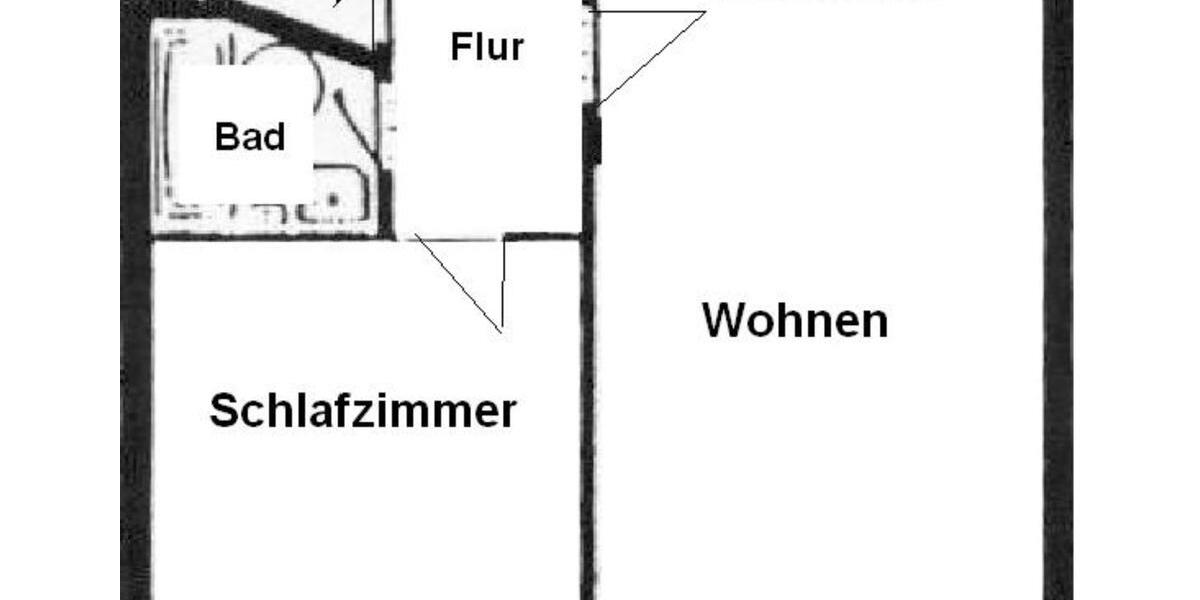 Dachgeschoßwohnung Crimmitschau - 2 Zimmer, 47 m&sup2;, 250&euro; | Angebot:25713808