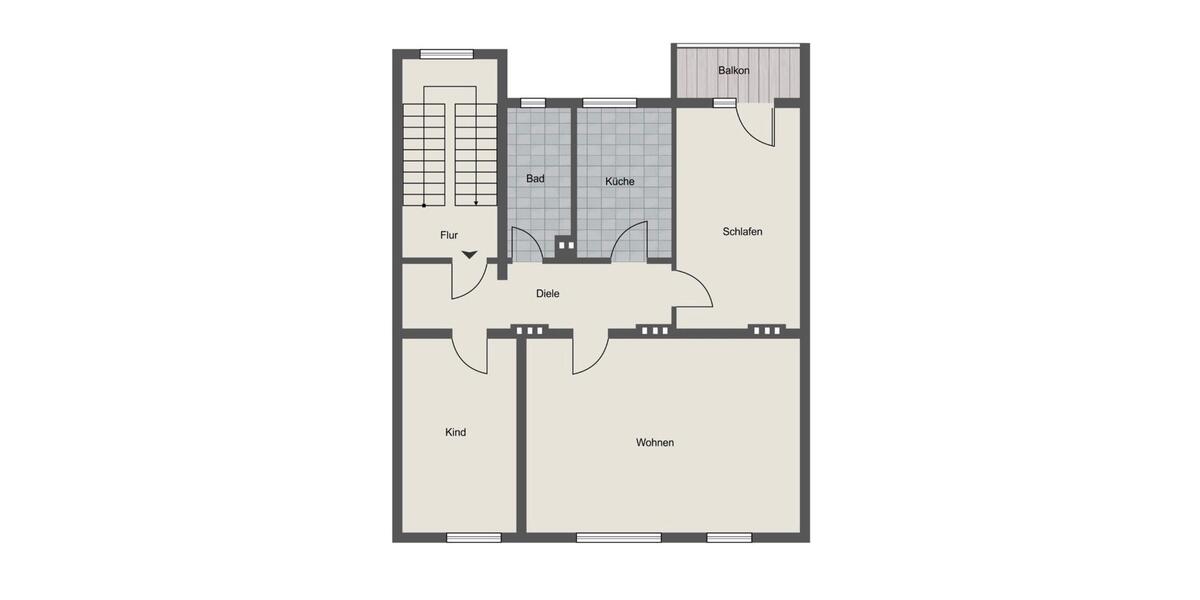 Etagenwohnung Krefeld Bockum - 3 Zimmer, 80 m&sup2;, 970&euro; | Angebot:26612291