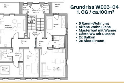 Wohnung Chemnitz Altendorf - 5 Zimmer, 102 m&sup2;, 1.099&euro; | Angebot:27237604