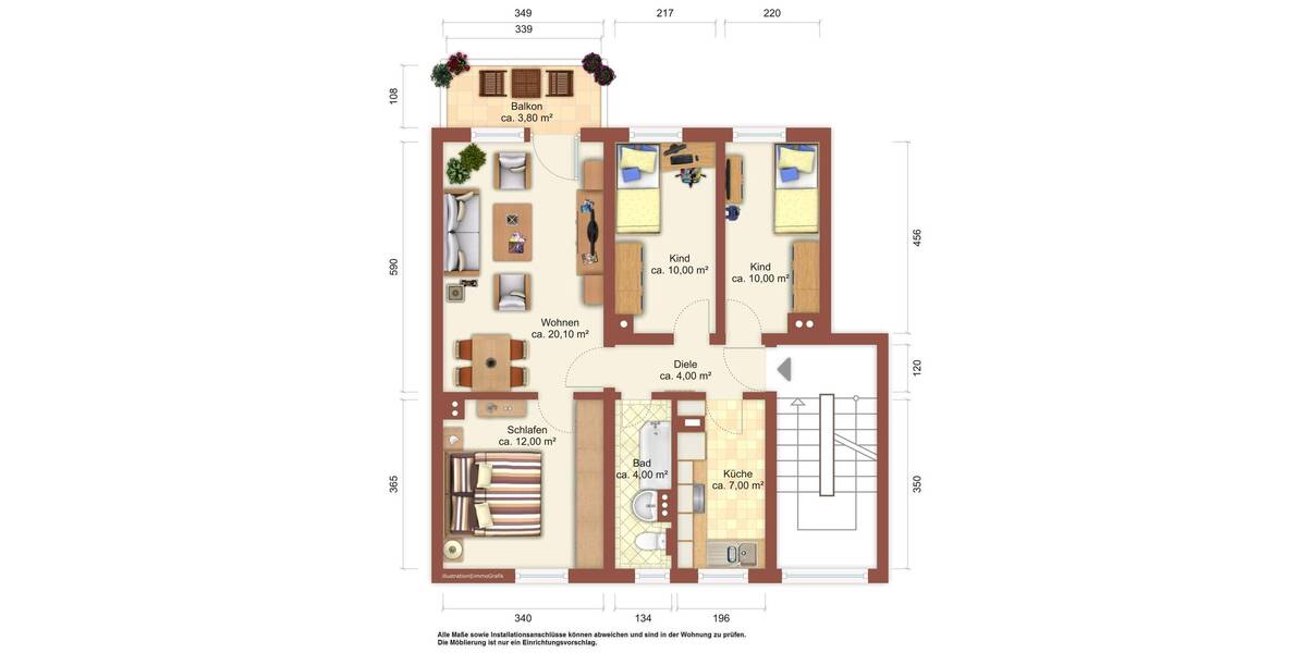 Etagenwohnung Löbau Altlöbau - 4 Zimmer, 70 m&sup2;, 428&euro; | Angebot:25801287