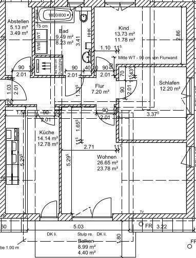Etagenwohnung Bergen auf Rügen Bergen - 3 Zimmer, 84 m&sup2;, 925&euro; | Angebot:26804349