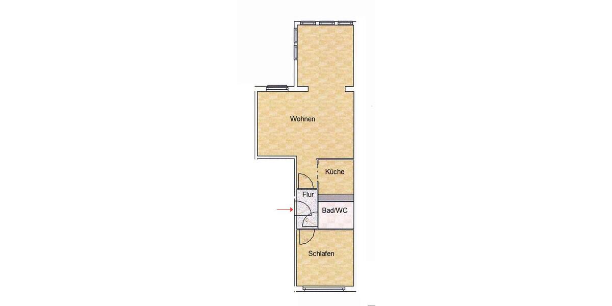 Etagenwohnung Frankenberg (Sachsen) - 2 Zimmer, 63 m&sup2;, 313&euro; | Angebot:26602877