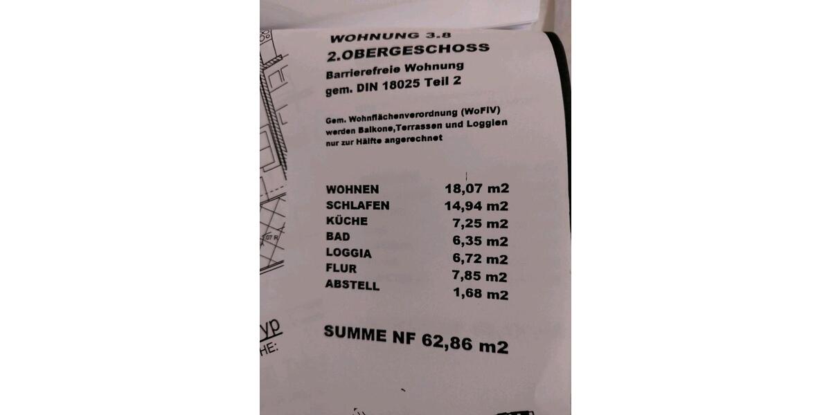 2ZKB Mietwohnung barrierefrei 62qm Stadthagen 2 zimmer