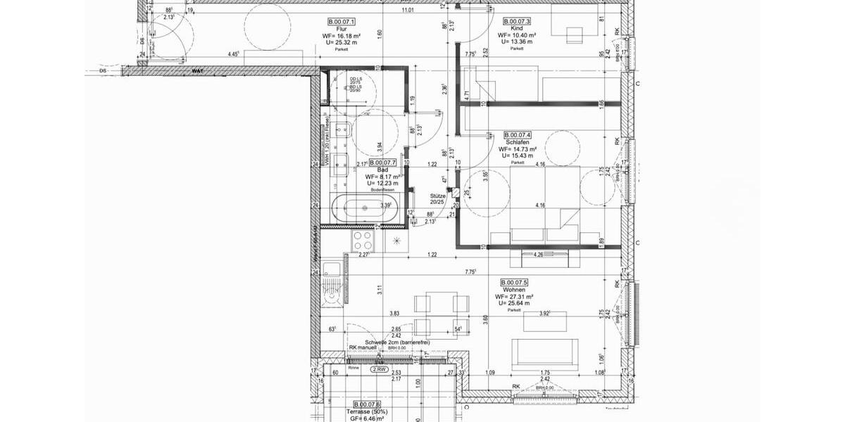 Etagenwohnung Teltow - 3 Zimmer, 80 m&sup2;, 1.385&euro; | Angebot:26679289