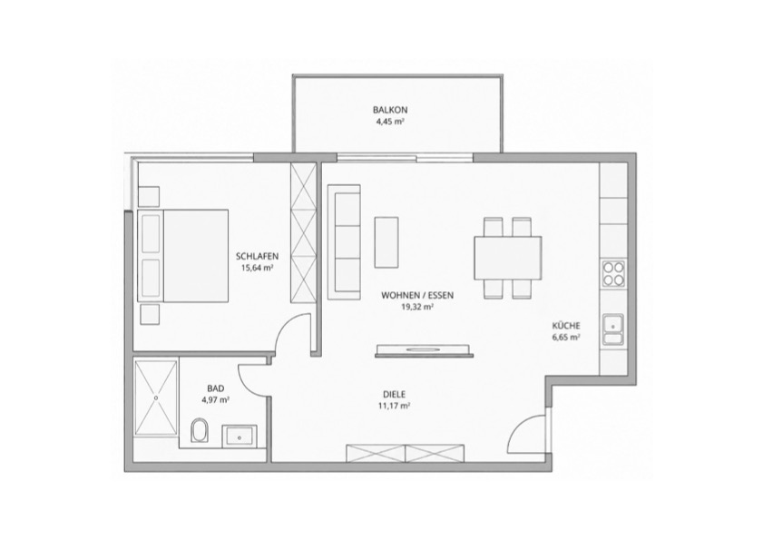 Aachen – Zwei Zimmer. Ein Balkon. Viel Wohngefühl. - Etagenwohnung Aachen / Eilendorf Eilendorf | Angebot:27288997