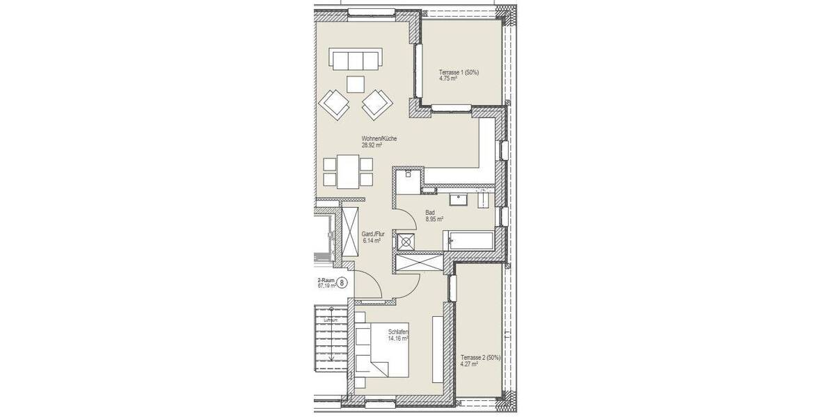 Etagenwohnung Freital - 2 Zimmer, 67 m&sup2;, 850&euro; | Angebot:26880498