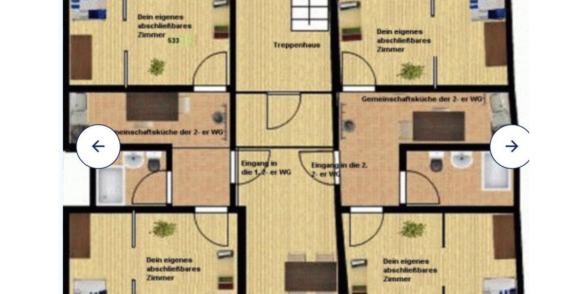 Etagenwohnung Stralsund - 1 Zimmer, 31 m&sup2;, 350&euro; | Angebot:26110793