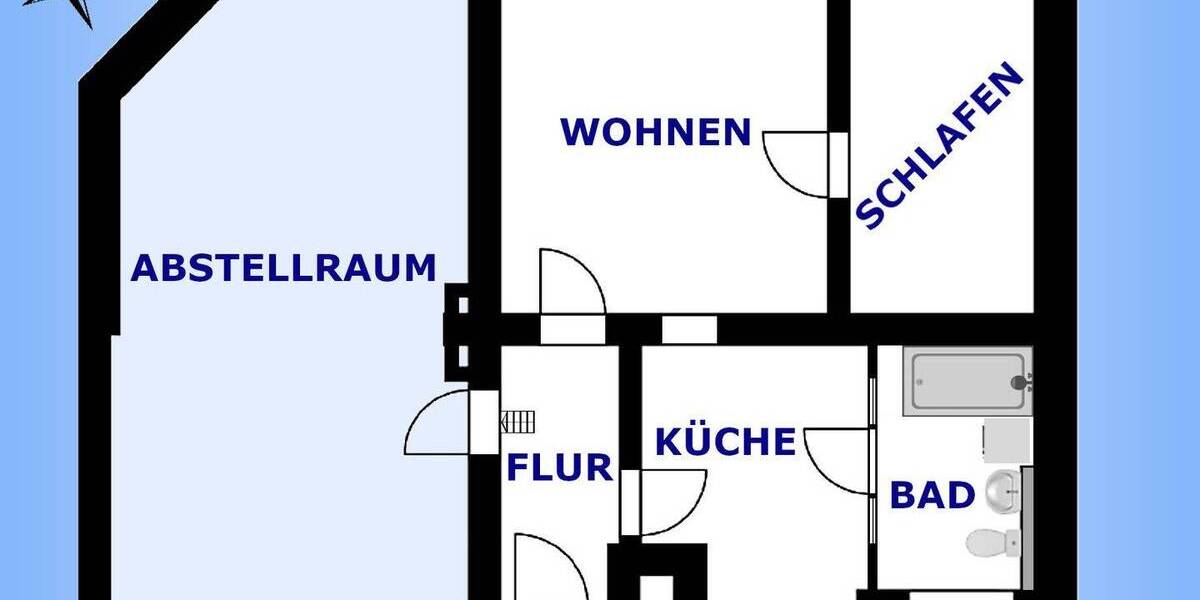 Etagenwohnung Greiz Irchwitz - 2 Zimmer, 48 m&sup2;, 280&euro; | Angebot:25678430