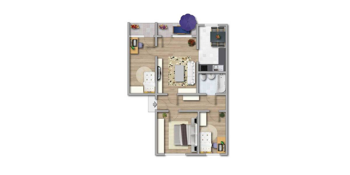 Etagenwohnung Schwerin Mueßer Holz - 4 Zimmer, 83 m&sup2;, 530&euro; | Angebot:26841861