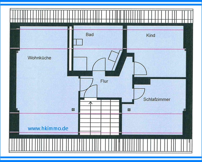 3-Raumwohnung unterm Dach in KöthenAnhalt - Einbauküche ist dabei - Etagenwohnung Köthen | Angebot:25568880