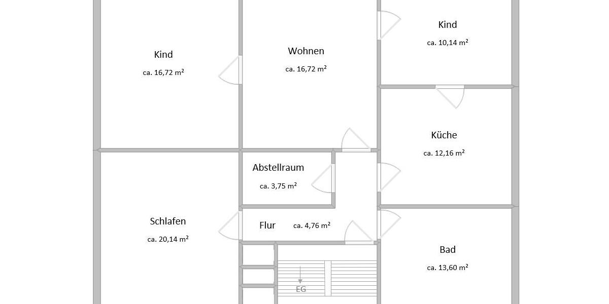 Etagenwohnung Eilenburg - 4 Zimmer, 99 m&sup2;, 693&euro; | Angebot:24571770