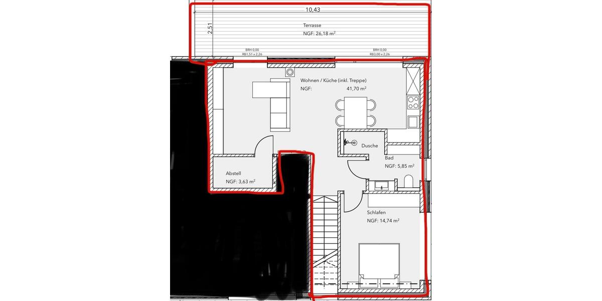 Etagenwohnung Friesoythe - 2 Zimmer, 70 m&sup2;, 800&euro; | Angebot:25232085