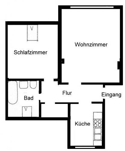 Etagenwohnung Hamburg Farmsen-Berne - 2 Zimmer, 63 m&sup2;, 795&euro; | Angebot:26881859