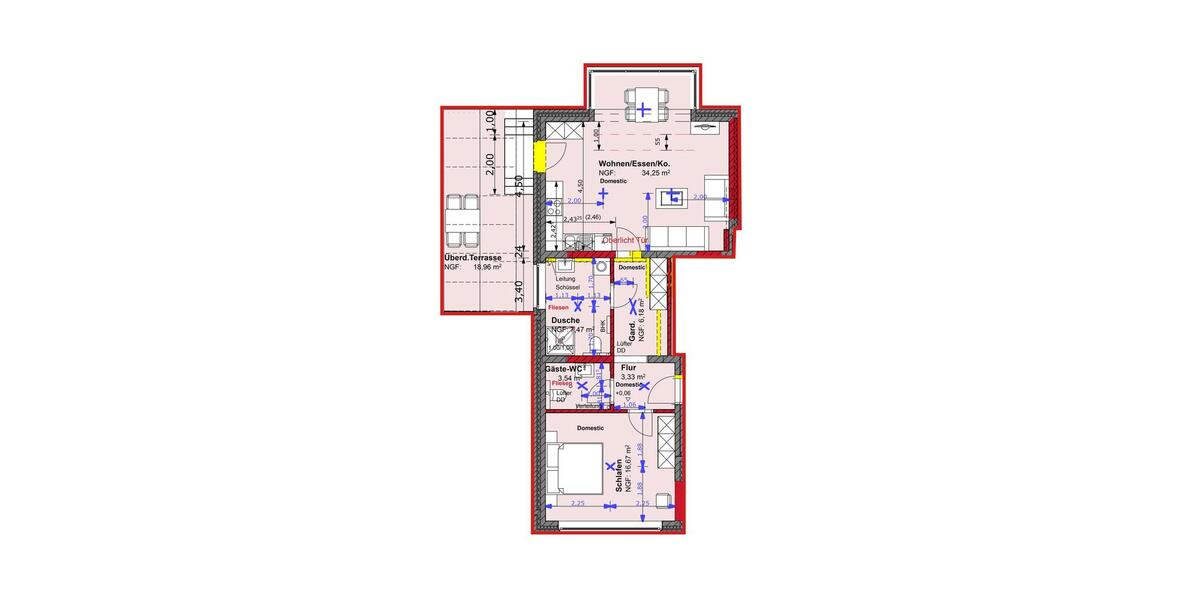 Erdgeschoßwohnung Haren (Ems) - 2 Zimmer, 81 m&sup2;, 800&euro; | Angebot:25362108
