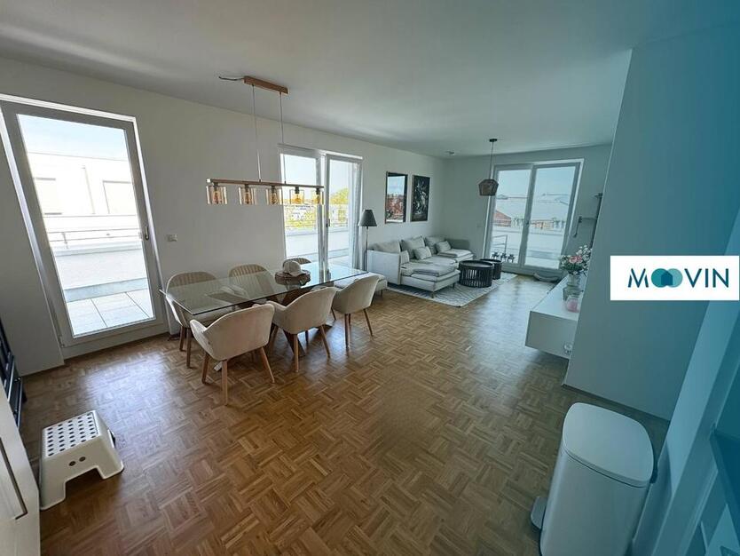 3-Zimmer-NeubauWohnung mit großer DACHTERRASSE und EINBAUKÜCHE im Wohnquartier 'Teltrio'