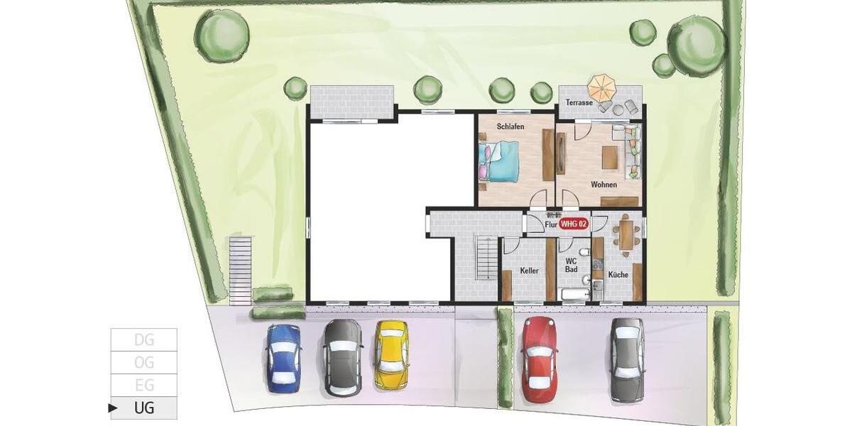 Erdgeschoßwohnung Markdorf - 2.5 Zimmer, 60 m&sup2;, 985&euro; | Angebot:26112350