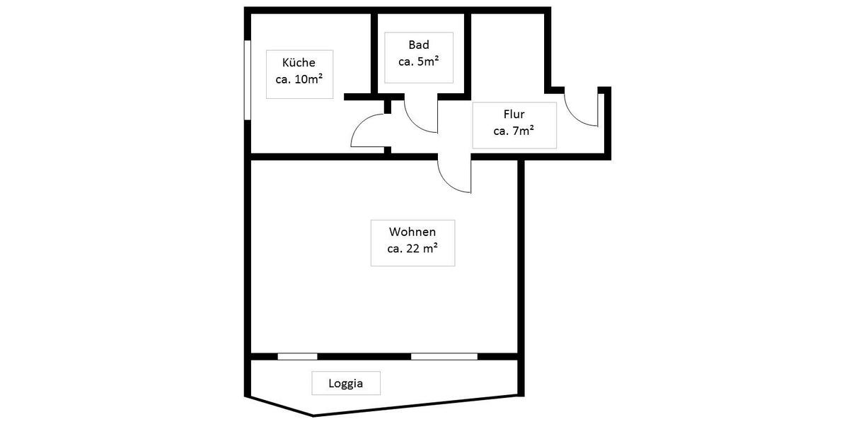 Etagenwohnung Weißwasser (Oberlausitz) - 1 Zimmer, 46 m&sup2;, 280&euro; | Angebot:26338034