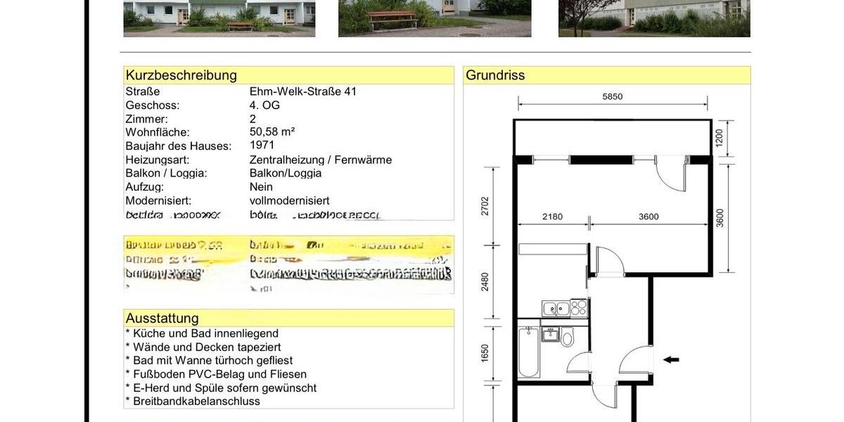 2 Raum Wohnung mit Möbel 2 zimmer