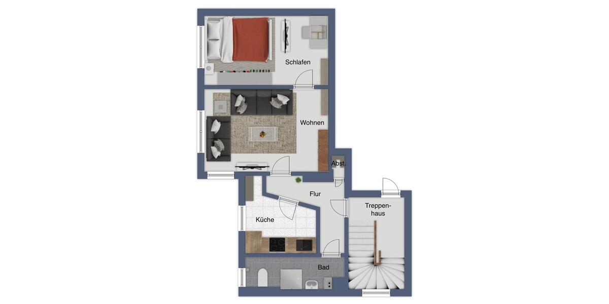 Erdgeschoßwohnung Naumburg (Saale) - 2 Zimmer, 55 m&sup2;, 385&euro; | Angebot:26445696