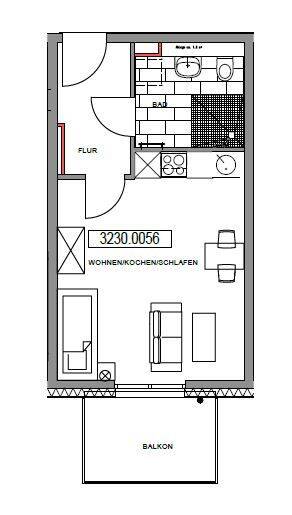 Einziehen und wohlfühlen! Gemütliche 1-Zimmer Wohnung mit Balkon