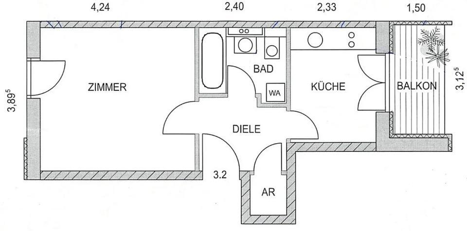 Vorerst Anfragestopp - Wohnung mit Balkon