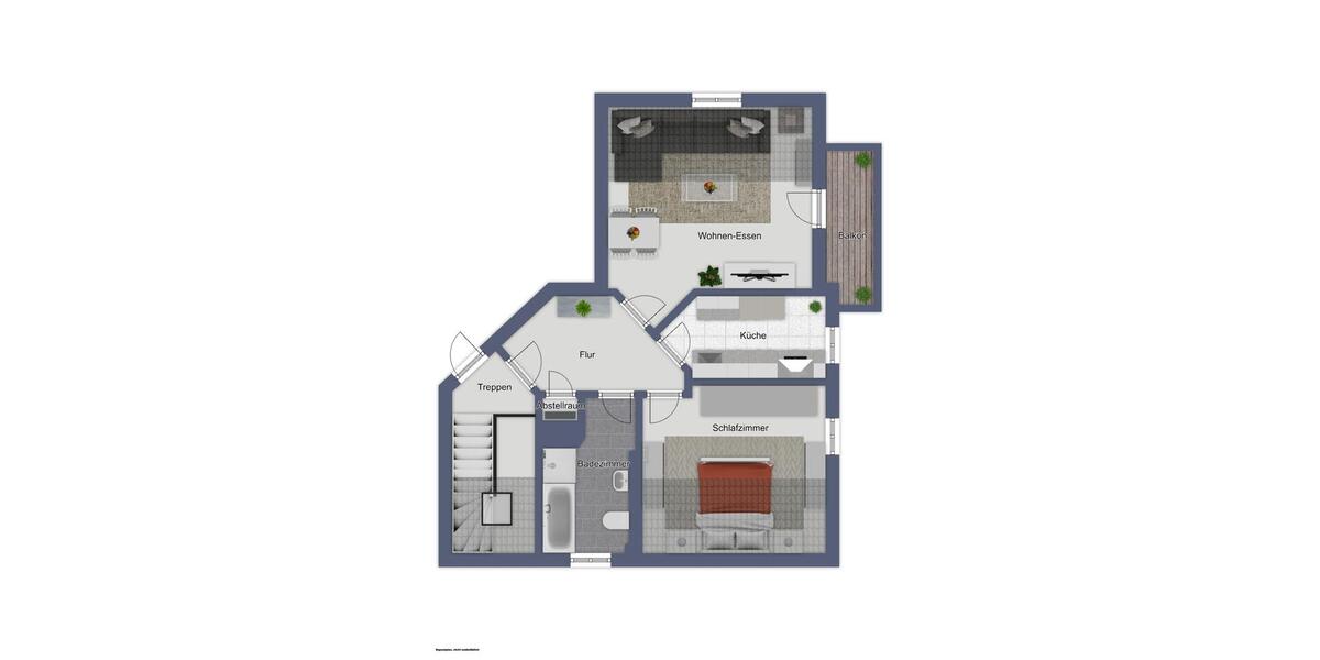 Dachgeschoßwohnung Weißenfels - 2 Zimmer, 60 m&sup2;, 420&euro; | Angebot:26635033