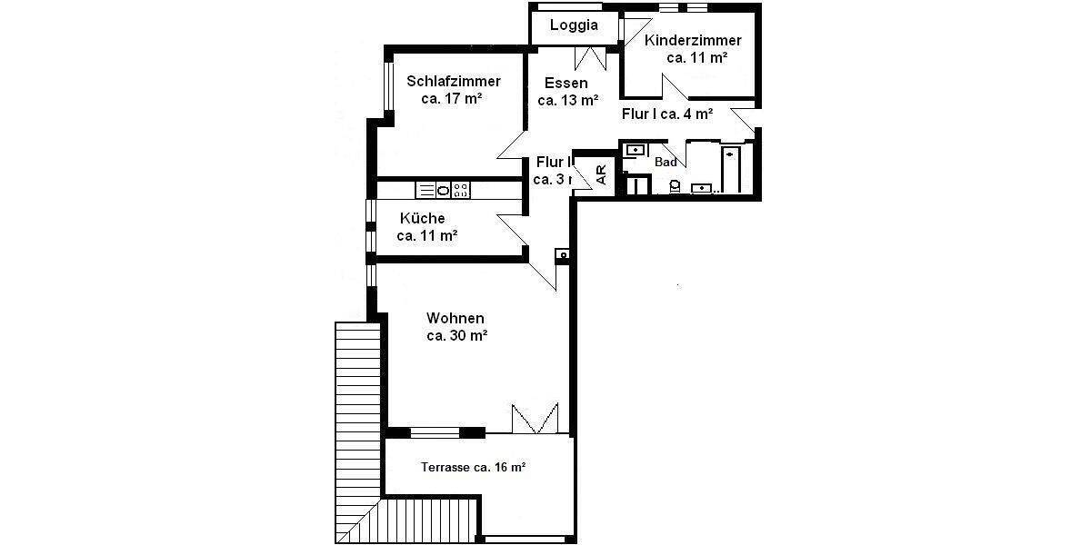 Etagenwohnung Nürnberg Gebersdorf - 3 Zimmer, 108 m&sup2;, 920&euro; | Angebot:26018036