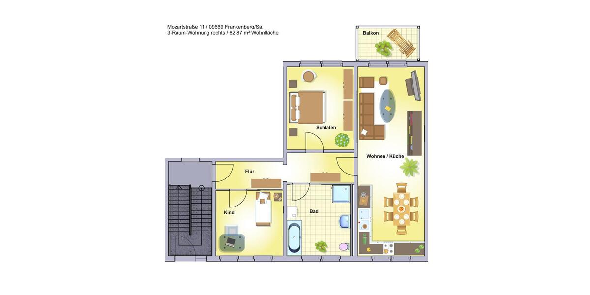 Ruhig gelegene 3-5 Raum Musterwohnung 5 zimmer