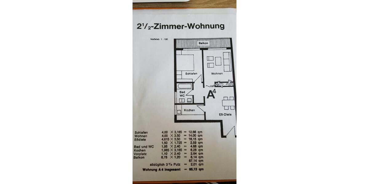 Etagenwohnung Albstadt - 2 Zimmer, 65 m&sup2;, 660&euro; | Angebot:26629225
