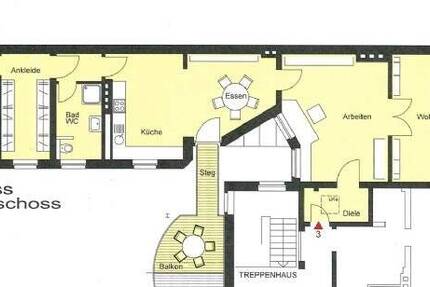 große 3 Raumwohnung mit viel Platz 3 zimmer
