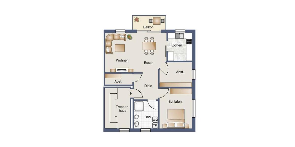 Etagenwohnung Südbrookmerland - 3 Zimmer, 90 m&sup2;, 1.050&euro; | Angebot:23512354