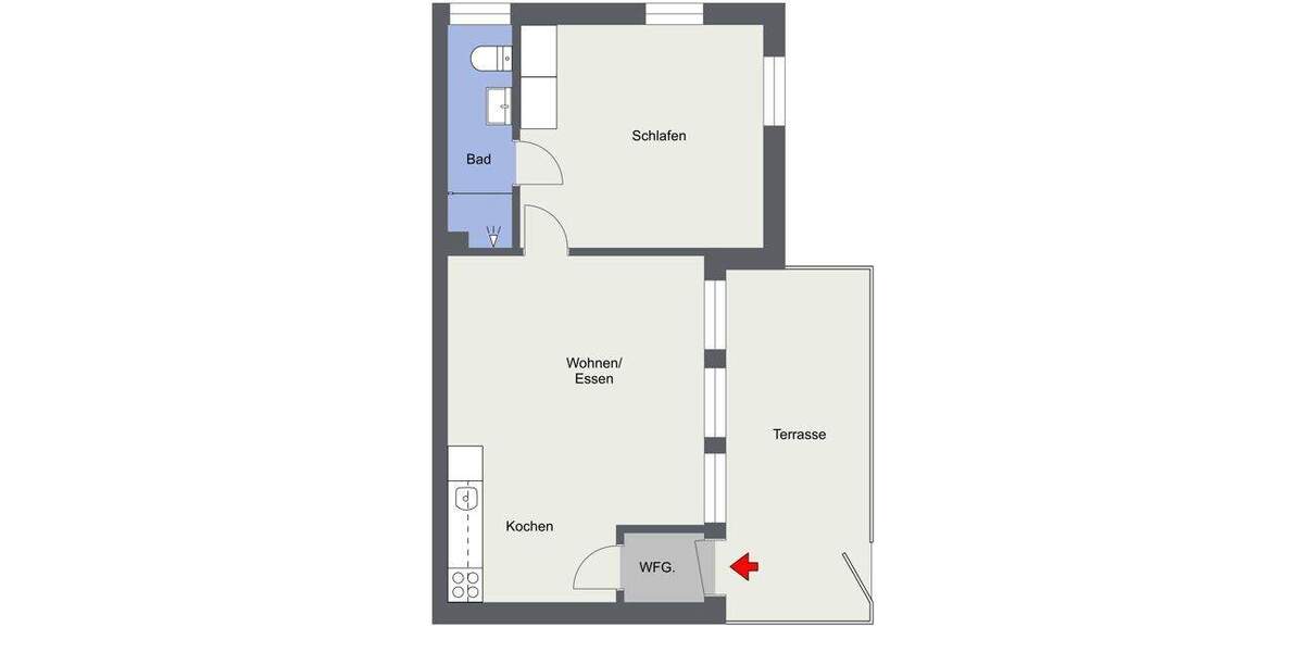 Etagenwohnung Eitensheim - 2 Zimmer, 53 m&sup2;, 590&euro; | Angebot:24721720