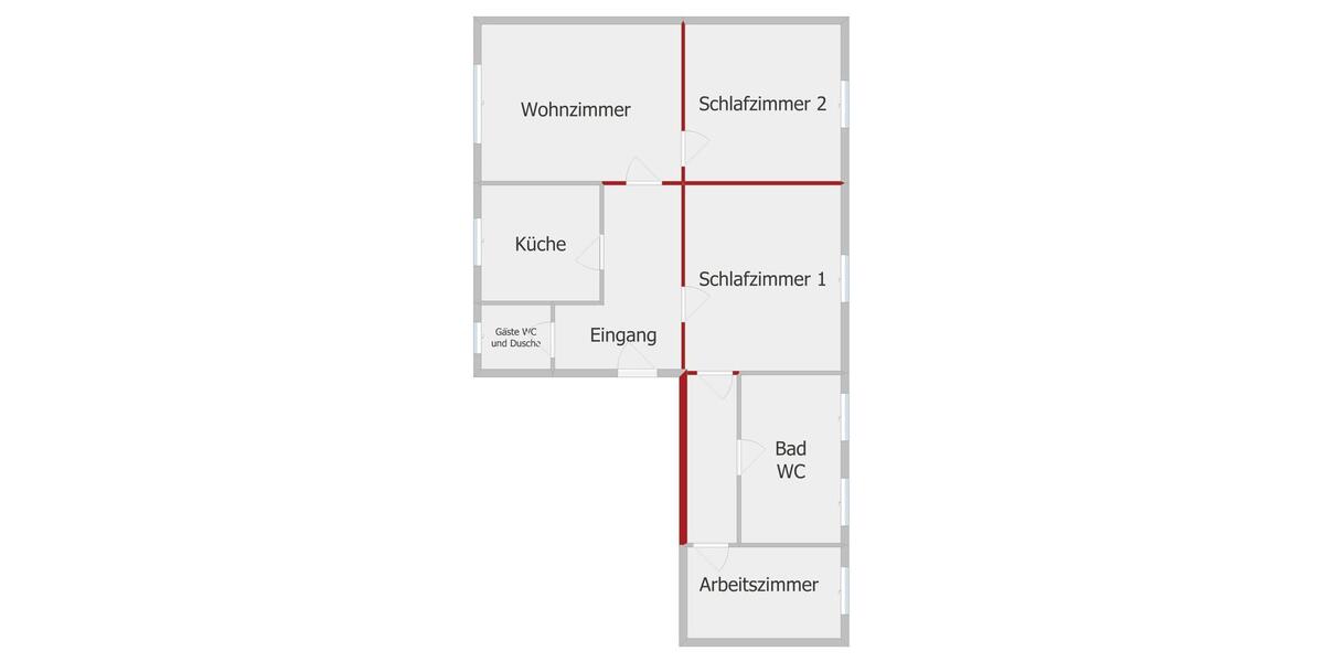 Etagenwohnung Kassel - 4 Zimmer, 105 m&sup2;, 1.200&euro; | Angebot:26623487