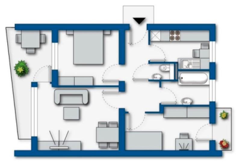 Erdgeschoßwohnung Buxtehude - 3 Zimmer, 62 m&sup2;, 645&euro; | Angebot:25985551