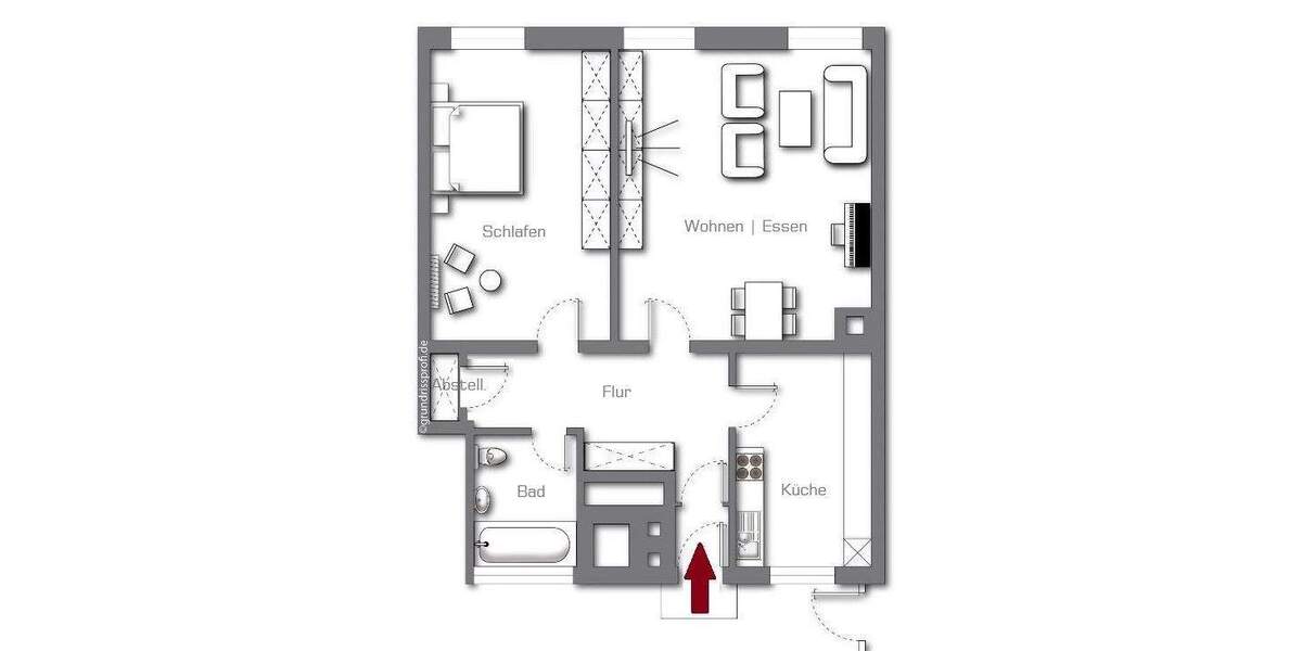Etagenwohnung Nürnberg Sebald - 2 Zimmer, 64 m&sup2;, 790&euro; | Angebot:24837208