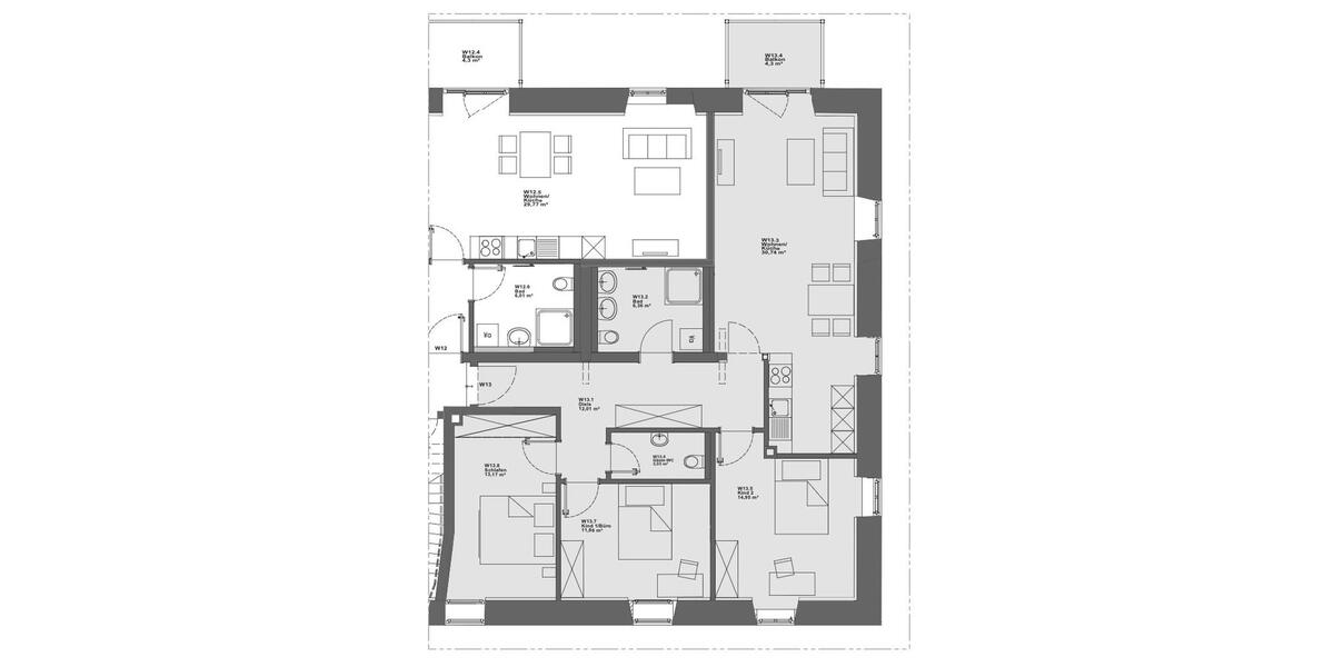 Etagenwohnung Buxheim - 4 Zimmer, 94 m&sup2;, 1.410&euro; | Angebot:26648214