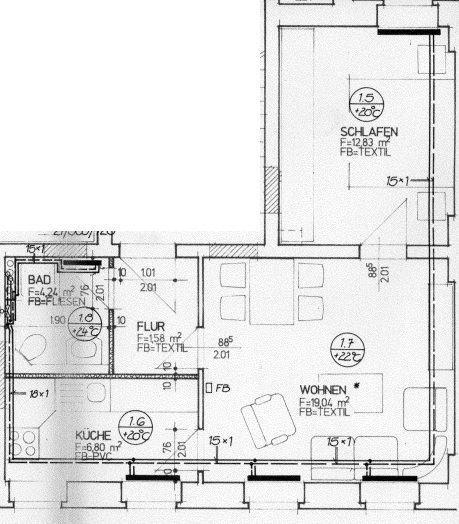 Erdgeschoßwohnung Zwickau Neuplanitz - 2 Zimmer, 44 m&sup2;, 270&euro; | Angebot:26147456
