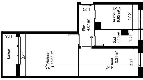 Etagenwohnung Dippoldiswalde - 2 Zimmer, 43 m&sup2;, 249&euro; | Angebot:23817158